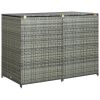 Double Wheelie Bin Shed Poly Rattan Anthracite 58.3"x30.3"x43.7"