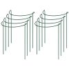 8Pcs Garden Plant Support Stake Half Round Iron Garden Plant Support Ring Green Border Support Plant Ring Cage For Rose Flowers Vine Tomato Hydrangea