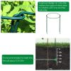 8Pcs Garden Plant Support Stake Half Round Iron Garden Plant Support Ring Green Border Support Plant Ring Cage For Rose Flowers Vine Tomato Hydrangea