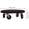 Plant Trolleys with Wheels 5 pcs Diameter 15.7" Black 606.3 lb