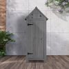 70in Black Double Slope Top Fir Courtyard Storage Room Dark Gray