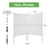 Privacy Screen Panels Kit Air Conditioner Trash Can Enclosure Vinyl white color