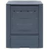 Garden Composter Gray 23.6"x23.6"x28.7" 68.7 gal