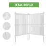 Privacy Screen Panels Kit Air Conditioner Trash Can Enclosure Vinyl white color