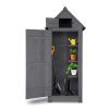 70in Black Double Slope Top Fir Courtyard Storage Room Dark Gray