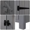 70in Black Double Slope Top Fir Courtyard Storage Room Dark Gray