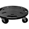 Plant Trolleys with Wheels 5 pcs Diameter 15.7" Black 606.3 lb