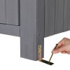 70in Black Double Slope Top Fir Courtyard Storage Room Dark Gray