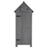 70in Black Double Slope Top Fir Courtyard Storage Room Dark Gray