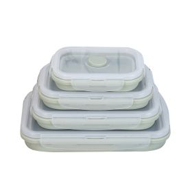 Silicone lunch box (Option: Green1-800ml)