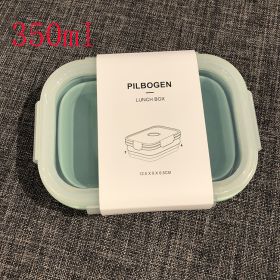 Silicone lunch box (Option: Blue Green-350ml)