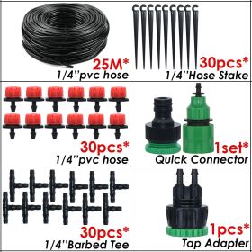 1 Set Automatic Micro Drip Irrigation Watering System Kit Hose Home Garden & Adjustable Drippers Greenhouses Potted Grows (Quantity: 20m Single Outlet Suit)