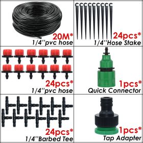 1 Set Automatic Micro Drip Irrigation Watering System Kit Hose Home Garden & Adjustable Drippers Greenhouses Potted Grows (Quantity: 5m Single Outlet Suit)