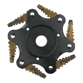 1pc Metal Trimmer Head; 6 Steel Razors Trimmer Head; Universal Weed Eater Blades Metal; 2.56inch. Professional Razor Trimmer Head; Garden Supplies (Color: PJL-440-1PCS)