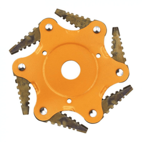 1pc Metal Trimmer Head; 6 Steel Razors Trimmer Head; Universal Weed Eater Blades Metal; 2.56inch. Professional Razor Trimmer Head; Garden Supplies (Color: as picture)