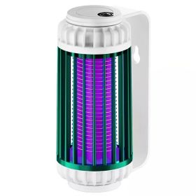 1pc Electric Rechargeable Photocatalytic Anti Mosquito Killer Lamp UV Bug Insect Trap Light Pest Control Repellent (Color: Silver)