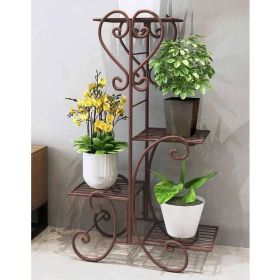Metal Plant Stands;  Heavy Duty Flower Pot Stands for Multiple Plant (Color: Melnor)