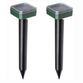 2/4pcs Square Solar Outdoor Pest Repellent With 5; 000 Feet Range; Solar Powered Animal Control; Rodent Repellent And Deterrent For Mole; Vole; Gopher (Quantity: Default)