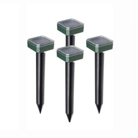 2/4pcs Square Solar Outdoor Pest Repellent With 5; 000 Feet Range; Solar Powered Animal Control; Rodent Repellent And Deterrent For Mole; Vole; Gopher (Quantity: 2pcs)