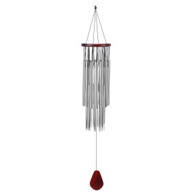 27 Tubes 36in Wind Chimes Indoor Outdoor Smooth Melodic Tones Wind Chime Ornament (Color: Grey)