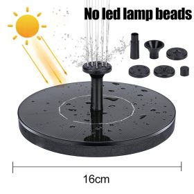 18/16/13cm Solar Water Fountain Colorful Fountain Floating Solar Powered Pool Pond Waterfall Fountain Pump Garden Outdoor Decor (Color: Anthracite)