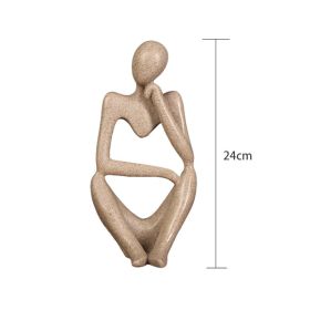 Nordic Abstract Thinker Statue Home Crafts Small Ornaments Resin Sculpture Statue Figurine Interior Office Home Modern Art Decor (Color: Type A3)