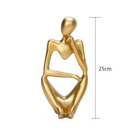 Nordic Abstract Thinker Statue Home Crafts Small Ornaments Resin Sculpture Statue Figurine Interior Office Home Modern Art Decor (Color: Type A2)