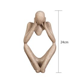 Nordic Abstract Thinker Statue Home Crafts Small Ornaments Resin Sculpture Statue Figurine Interior Office Home Modern Art Decor (Color: Type C3)