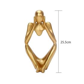 Nordic Abstract Thinker Statue Home Crafts Small Ornaments Resin Sculpture Statue Figurine Interior Office Home Modern Art Decor (Color: Type B2)