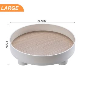 Modern Decorative Trays Home Decor Round Storage Tray Organizer Nordic Art Tray Jewelry Tray Candlestick Stand Table Living Room (Ships From: as picture)