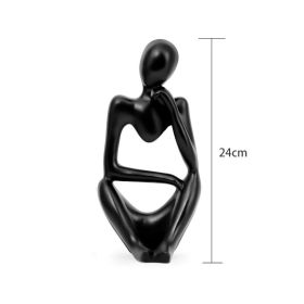 Nordic Abstract Thinker Statue Home Crafts Small Ornaments Resin Sculpture Statue Figurine Interior Office Home Modern Art Decor (Color: Type B1)