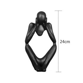 Nordic Abstract Thinker Statue Home Crafts Small Ornaments Resin Sculpture Statue Figurine Interior Office Home Modern Art Decor (Color: Type C2)
