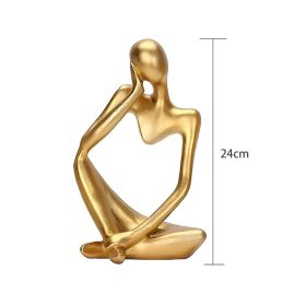 Nordic Abstract Thinker Statue Home Crafts Small Ornaments Resin Sculpture Statue Figurine Interior Office Home Modern Art Decor (Color: Type A1)