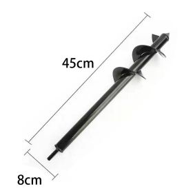 9 Size Garden Auger Drill Bit Tool Ground Drill Earth Drill Spiral Hole Digger Flower Planter Seed Planting Gardening Fence Yard (Color: 8X30cm)