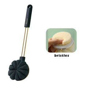 2 In 1 Double-Sided Bath Brush Long Handle Rubbing Back Bath Brushes Dual Purpose Body Brush Back Massage Shower Body Cleaning (Color: green)
