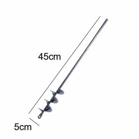 9 Size Garden Auger Drill Bit Tool Ground Drill Earth Drill Spiral Hole Digger Flower Planter Seed Planting Gardening Fence Yard (Color: 4X22cm)