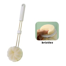 2 In 1 Double-Sided Bath Brush Long Handle Rubbing Back Bath Brushes Dual Purpose Body Brush Back Massage Shower Body Cleaning (Color: black)