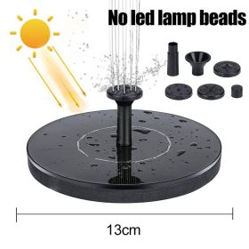 18/16/13cm Solar Water Fountain Colorful Fountain Floating Solar Powered Pool Pond Waterfall Fountain Pump Garden Outdoor Decor (Color: 18cm warm led)