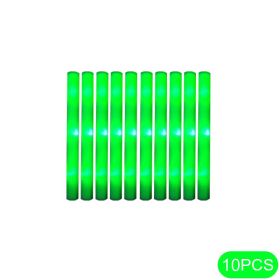 10Pcs Glow Sticks Bulk Colorful LED Foam Stick Cheer Bar Party Foam Glitter Glow Sticks Portable Luminous Atmosphere Party Props (Color: Always light-blue)
