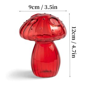 7 Style Mushroom Glass Vase Creative Hydroponics Vases Aromatherapy Bottle Desktop Crafts Ornament Living Room Home Office Decor (Color: HGA0012459-F)