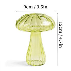 7 Style Mushroom Glass Vase Creative Hydroponics Vases Aromatherapy Bottle Desktop Crafts Ornament Living Room Home Office Decor (Color: HGA0012459-B)