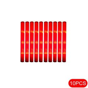10Pcs Glow Sticks Bulk Colorful LED Foam Stick Cheer Bar Party Foam Glitter Glow Sticks Portable Luminous Atmosphere Party Props (Color: Flickering-colorfui)