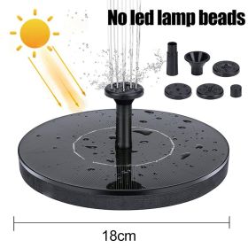 18/16/13cm Solar Water Fountain Colorful Fountain Floating Solar Powered Pool Pond Waterfall Fountain Pump Garden Outdoor Decor (Color: 16cm no led)