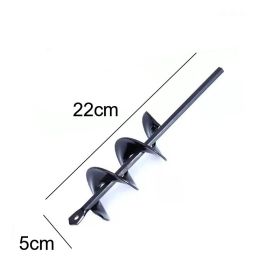 9 Size Garden Auger Drill Bit Tool Ground Drill Earth Drill Spiral Hole Digger Flower Planter Seed Planting Gardening Fence Yard (Color: Default)