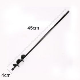 9 Size Garden Auger Drill Bit Tool Ground Drill Earth Drill Spiral Hole Digger Flower Planter Seed Planting Gardening Fence Yard (Color: 5X45cm)
