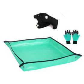 Gardening Padded Knee Pads, Digging & Planting Gloves and Potting Floor Pads (Color: Purple)
