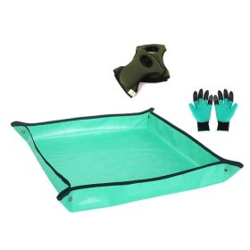 Gardening Padded Knee Pads, Digging & Planting Gloves and Potting Floor Pads (Color: as Pic)