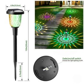 Solar Outdoor Lights New Garden Lamps Powered Waterproof Landscape Path for Yard Backyard Lawn Patio Decorative LED Lighting (Lighting Shade Color: Upgrade 1 RGB)