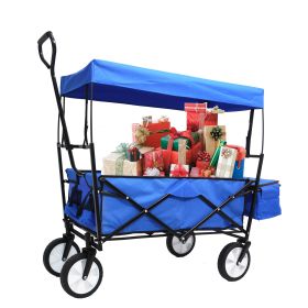 Garden Shopping Beach Cart folding wagon (Color: as Pic)