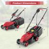 12-AMP 13.5 Inch Adjustable Electric Corded Lawn Mower with Collection Box